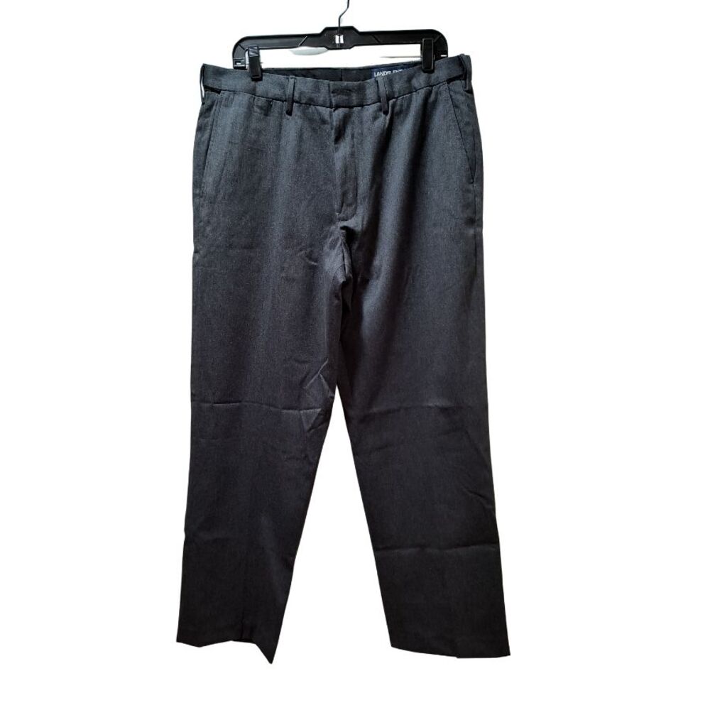 Lands' End Dress Pants Men's 37x31 Gray Traditional Fit